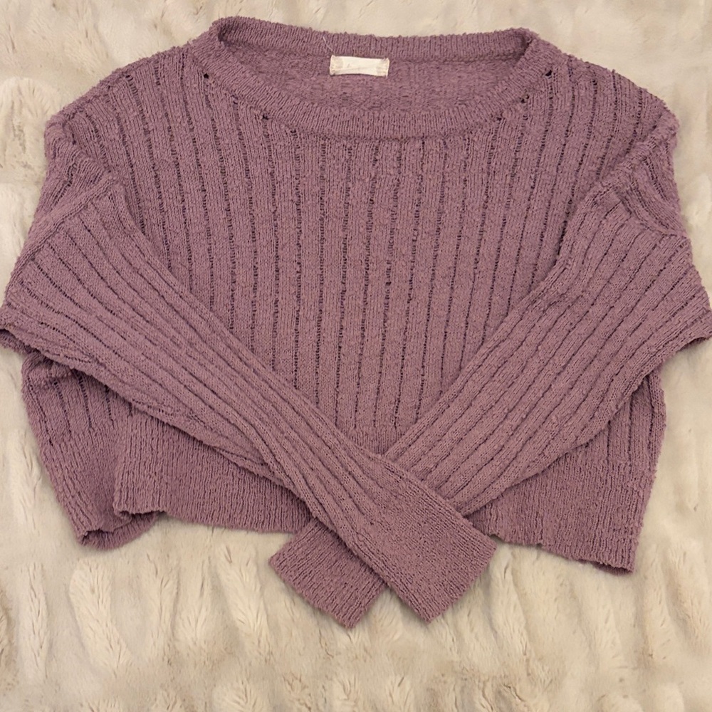 Altar'd State Lavender Ribbed Sweater
